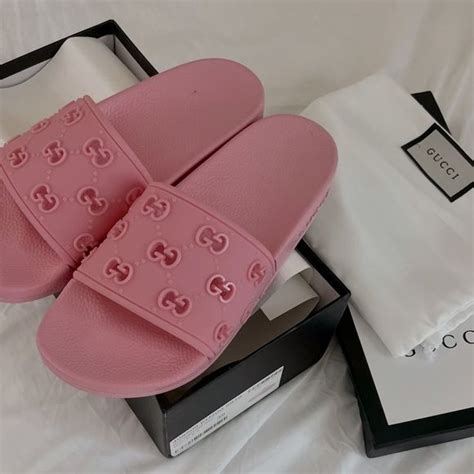 gucci slides pink|pink gucci slides farfetch.